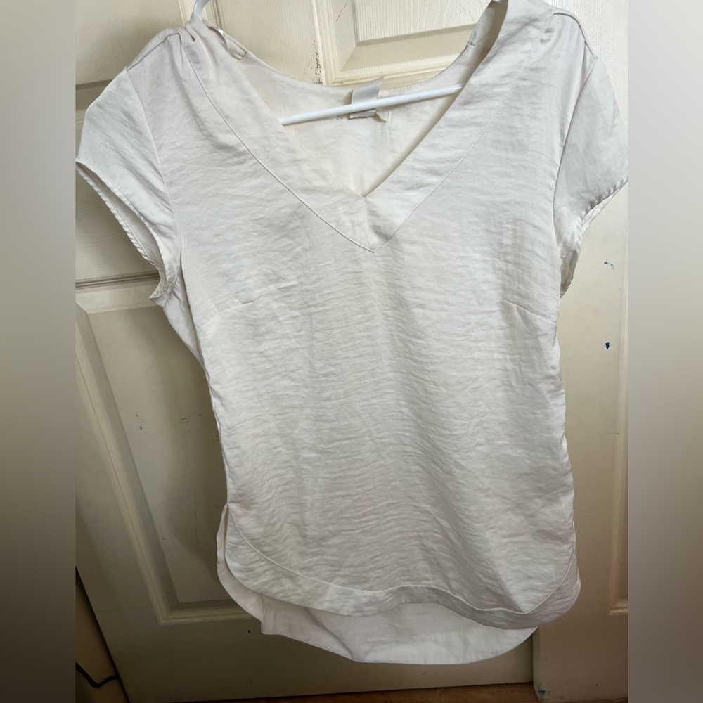 H&M satin top ivory